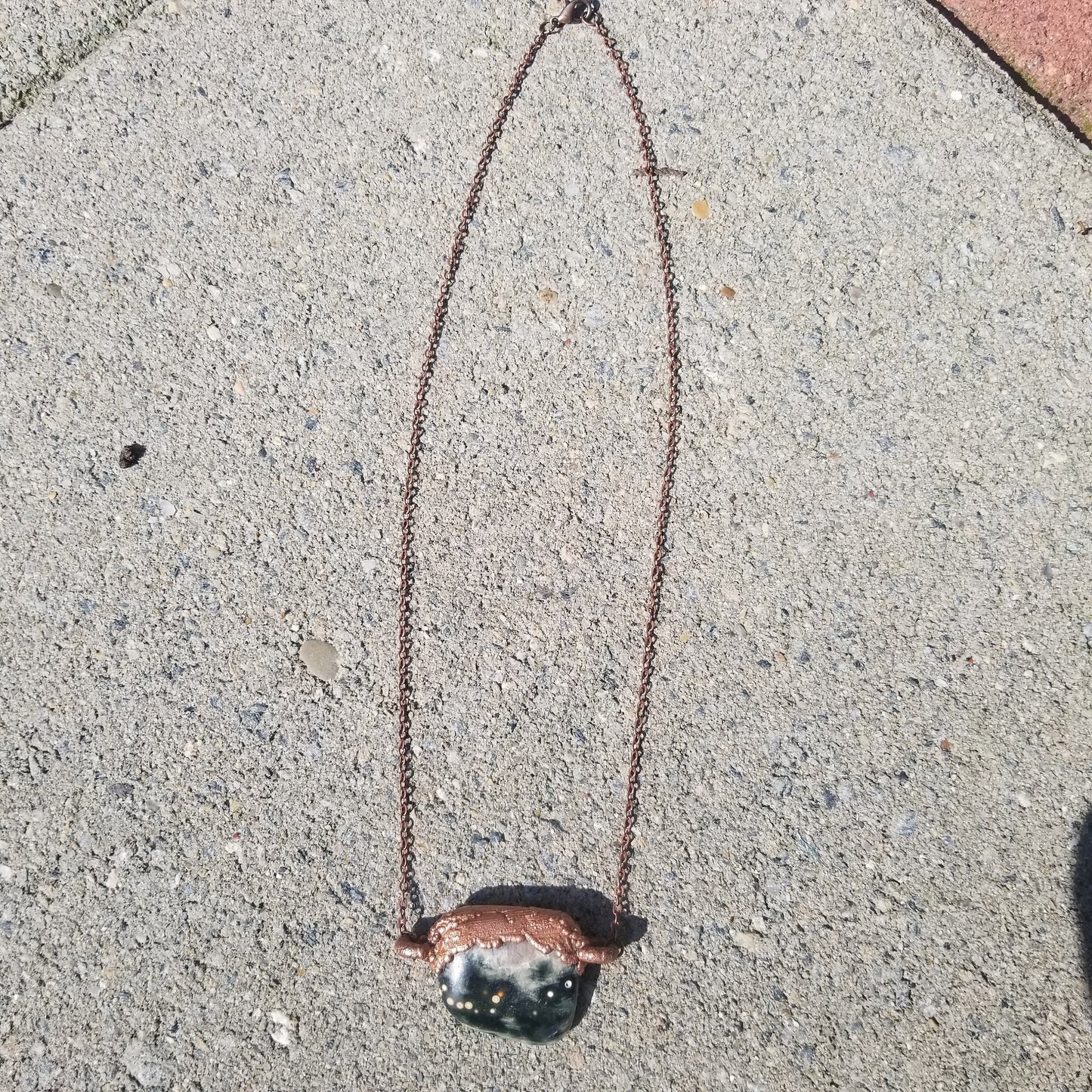 Ocean jasper & copper necklace