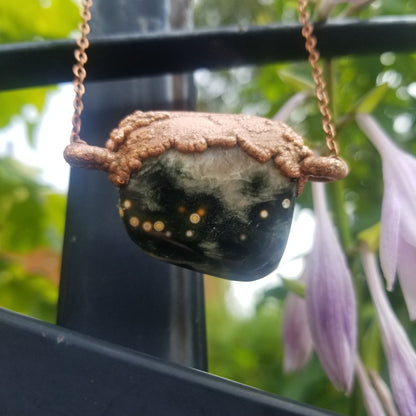 Ocean jasper & copper necklace