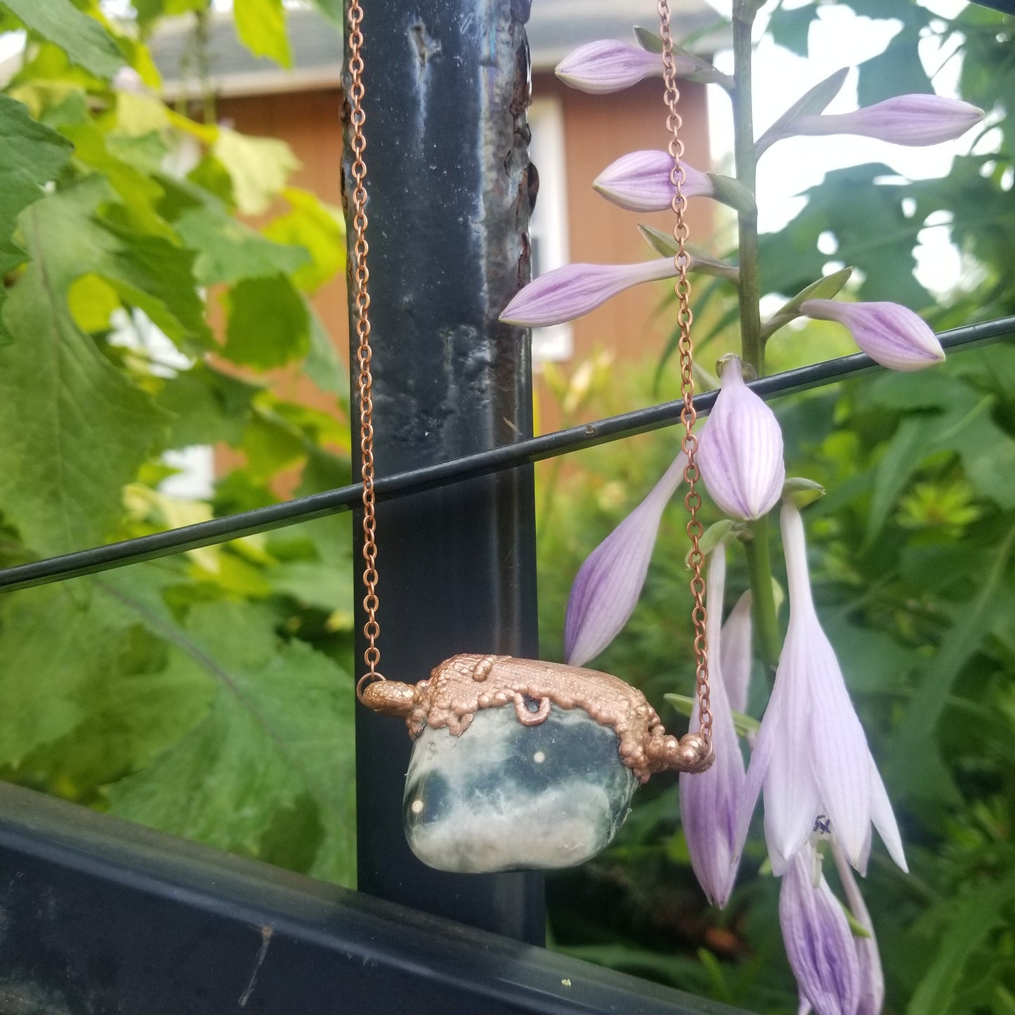 Ocean jasper & copper necklace