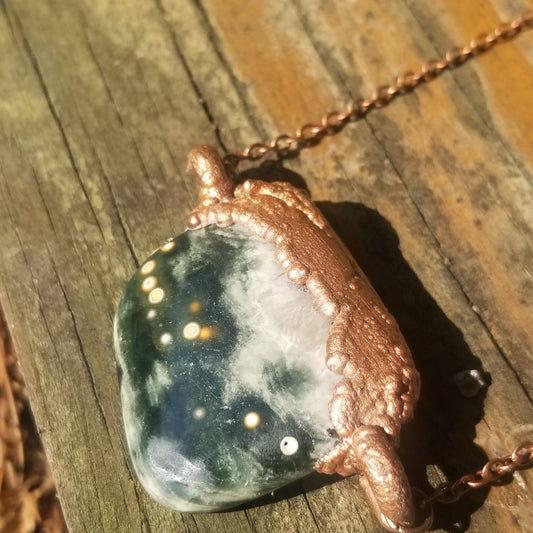 Ocean jasper & copper necklace