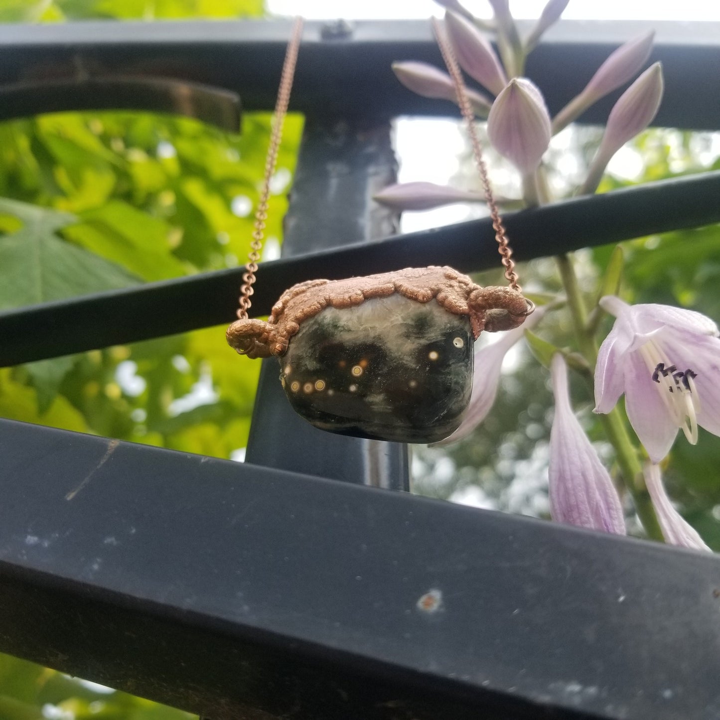 Ocean jasper & copper necklace