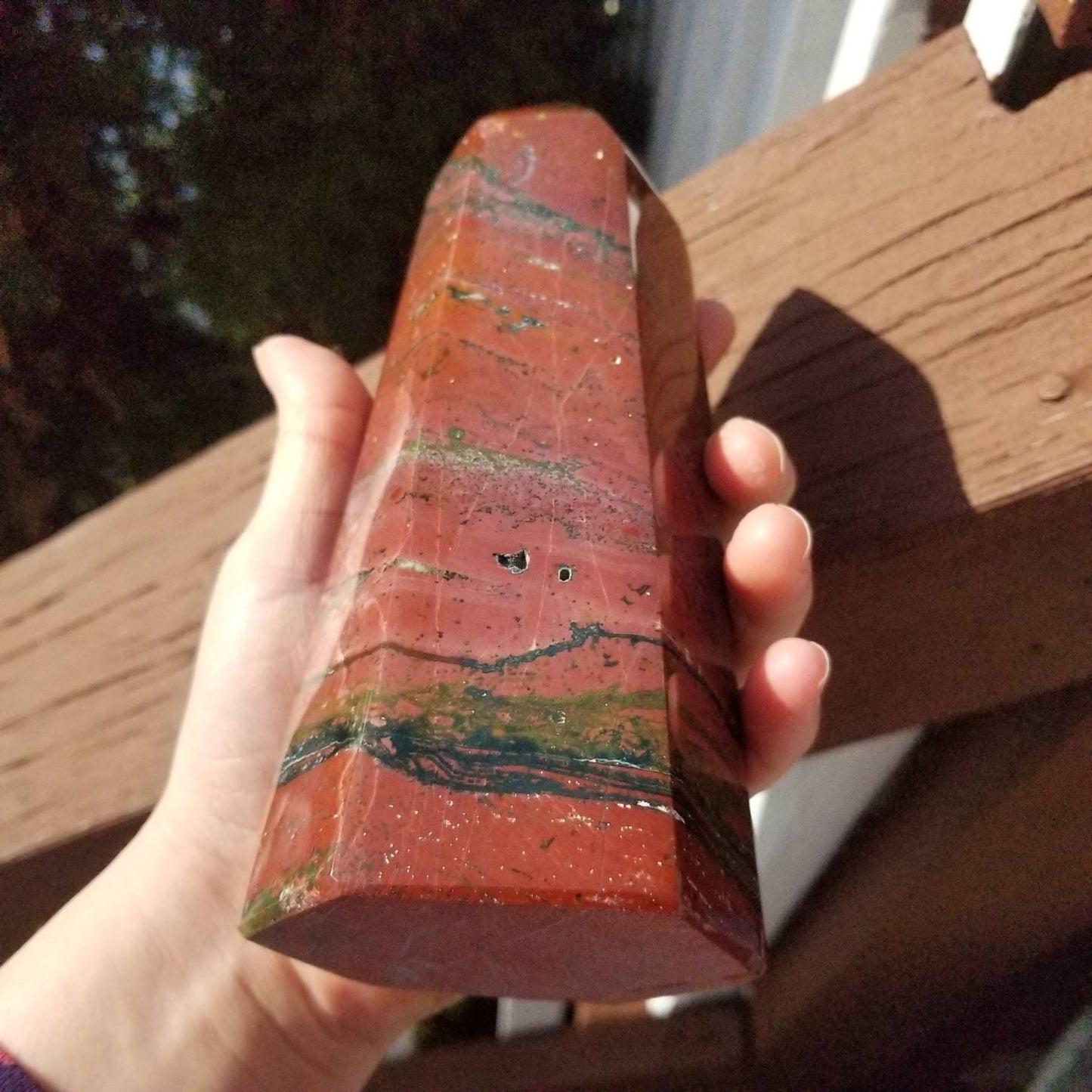 Red Ocean Jasper Tower - oldstock jasper- polished