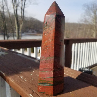 Red Ocean Jasper Tower - oldstock jasper- polished