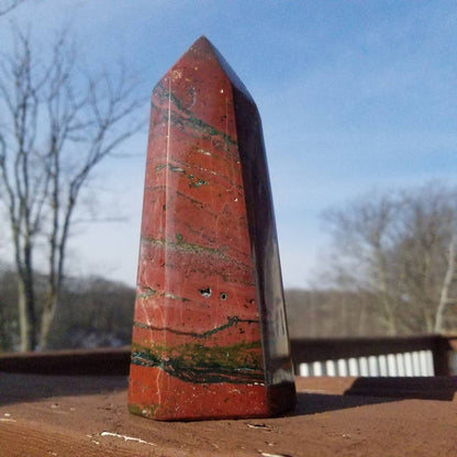 Red Ocean Jasper Tower - oldstock jasper- polished